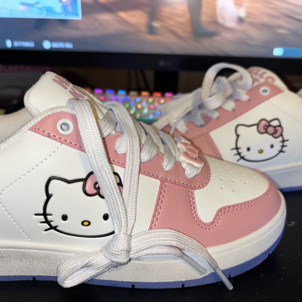 Hello Kitty White and Pink Shoes